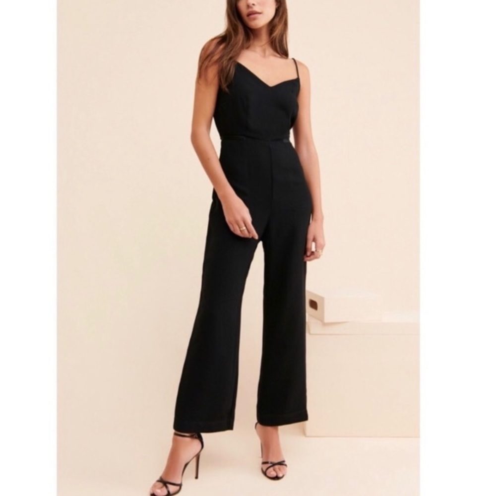 New Anthropologie Maeve Magalena Black Jumpsuit